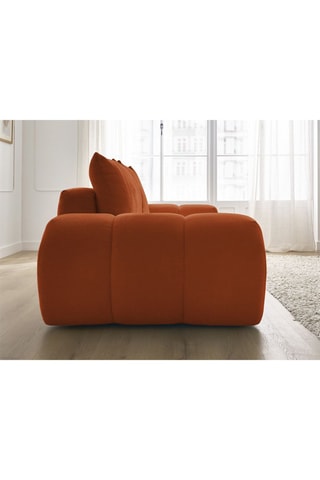 Canapé Everest - Orange - 3 places - En tissu texturé