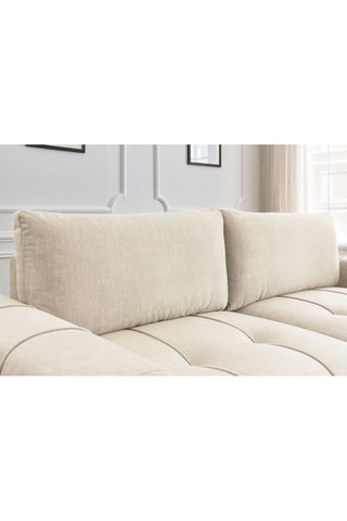 Canapé convertible Arsene - Beige - Couchage 190 x 155 cm