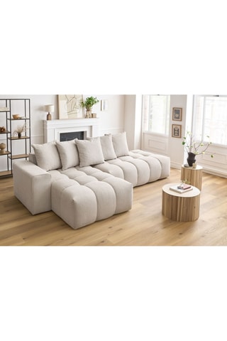 Canapé d’angle gauche Mont-Blanc - Beige