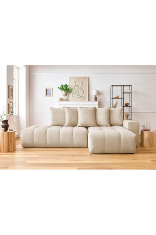 Canapé d'angle droit Mont-Blanc - 
Beige