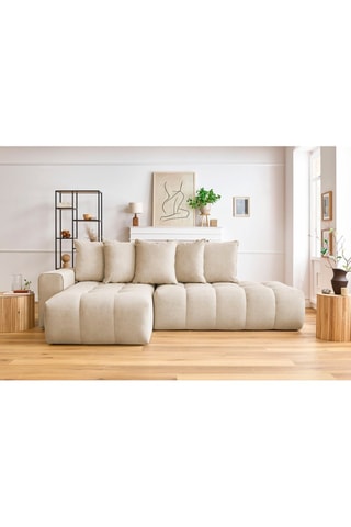 Canapé d'angle gauche Mont-Blanc - 
Beige