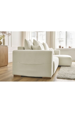 Canapé d'angle réversible convertible Sidonie - Beige - Couchage 231 x 133 cm