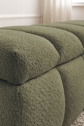 Banc-coffre Denali - Kaki - Tissu bouclette - 146 x 56 x 52 cm