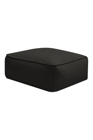 Pouf de jardin Giulia - Noir - En tissu lisse