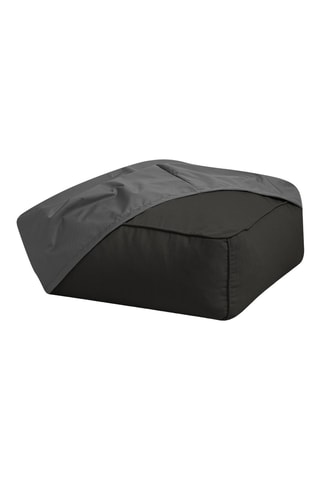 Pouf de jardin Giulia - Noir - En tissu lisse