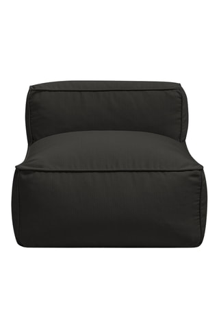 Chauffeuse de jardin Giulia - Noir - 1 place - En tissu lisse