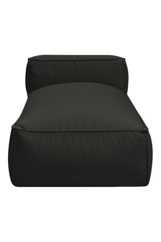 Méridienne de jardin Giulia - Noir - En tissu lisse