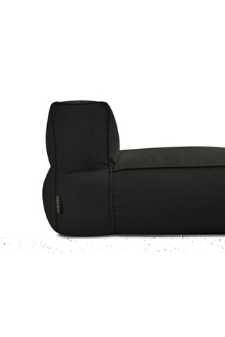 Méridienne de jardin Giulia - Noir - En tissu lisse