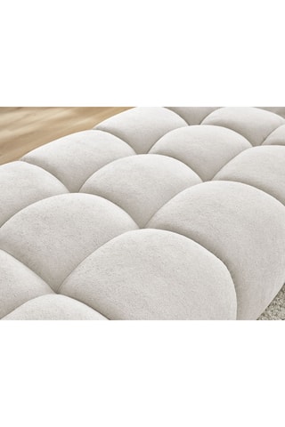 Pouf Everest - Beige - En tissu texturé