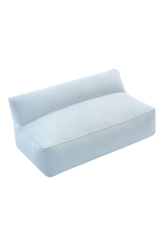 Chauffeuse de jardin Riviera - Ciel - 2 places - En tissu chiné