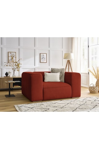Fauteuil Zephyr - Orange - En tissu texturé
