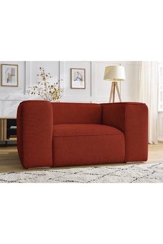 Fauteuil Zephyr - Orange - En tissu texturé