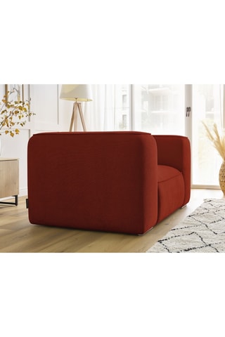 Fauteuil Zephyr - Orange - En tissu texturé