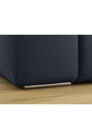 Canapé droit fixe Zephyr - Bleu marine - 2 places - En tissu texturé