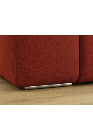 Canapé droit fixe Zephyr - Orange - 2 places - En tissu texturé