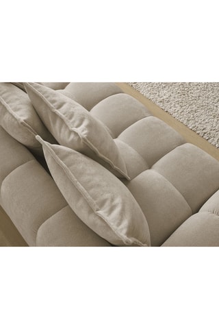 Canapé droit fixe Everest - Taupe - 3 places - En tissu texturé