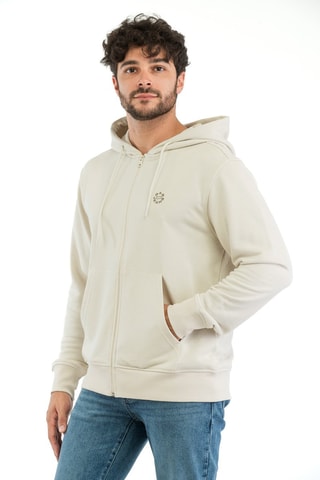 Sweat regular à capuche  - Beige