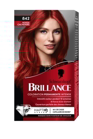 Coloration permanente Brillance Schwarzkopf - 842 Rouge Cachemire