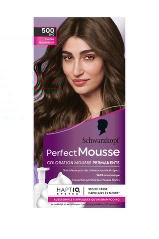 Coloration Perfect Mousse Schwarzkopf Châtain 500