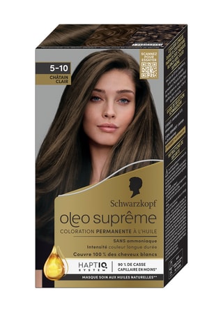 Coloration permanente oléo suprême - 5.10 châtain clair glacé - 115 g
