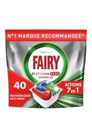 4 x Tablettes lave-vaisselle Fairy Platinum Plus original - Frais - 40 tablettes