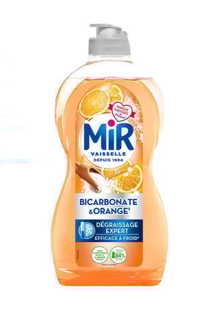 4 x Liquide vaisselle Bicarbonate et Orange Mir - 450 ml