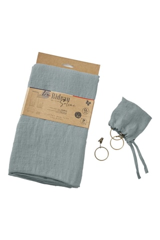 Tenda in lino Soline - 140 x 270 cm - Blu