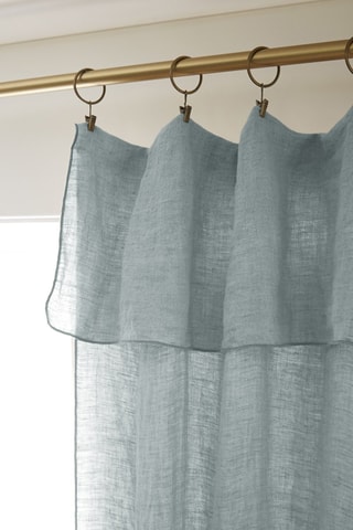 Tenda in lino Soline - 140 x 270 cm - Blu