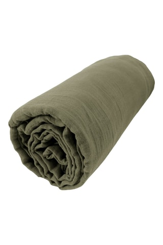 Lenzuolo sotto in garza di cotone 125 g/m² Gaïa - Rosmarino