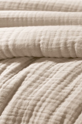 Copripiumino in quadrupla garza di cotone Ina - Beige chiaro