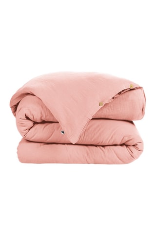 Copripiumino in garza di cotone Gaïa - Rosa pesca