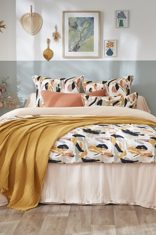 Runner letto Gaïa - Giallo e grigio