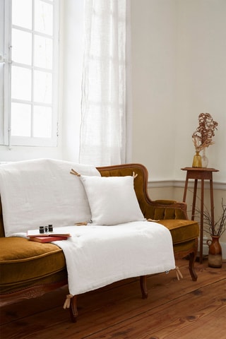 Trapunta in lino Soline - Bianco