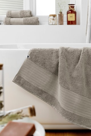 Telo doccia in cotone Garance - Argilla - 70 x 130 cm