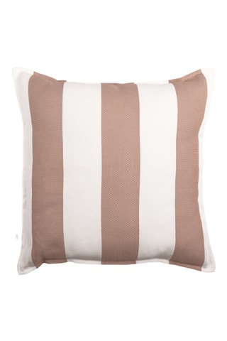 Copricuscino Noa - Bianco e terracotta - 45 x 45 cm