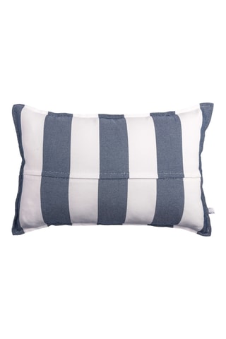 Copricuscino Noa - Bianco e blu scuro - 40 x 60 cm