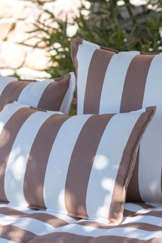 Copricuscino Noa - Bianco e terracotta - 40 x 60 cm