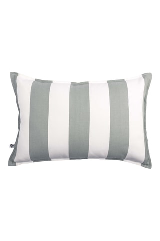 Copricuscino Noa - Bianco e verde salvia - 40 x 60 cm