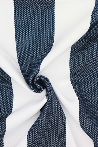 Copricuscino Noa - Bianco e blu scuro - 60 x 60 cm