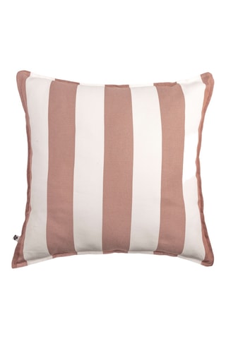 Copricuscino Noa - Bianco e terracotta - 60 x 60 cm