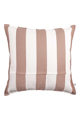 Copricuscino Noa - Bianco e terracotta - 60 x 60 cm