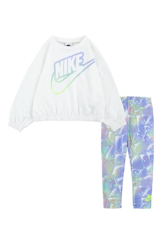 Sweat et legging - Blanc et bleu