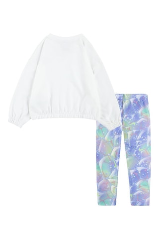 Sweat et legging - Blanc et bleu