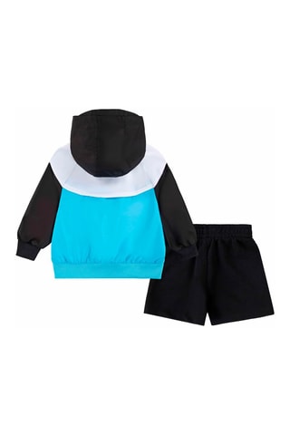 Coupe-vent à capuche et short de running - Noir