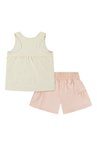 Débardeur et short - Blanc, orange et violet