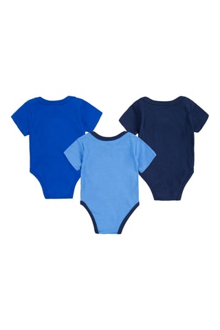 3 bodys - Blanc, bleu et gris