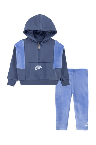 Sweat à capuche et legging en velours - Nike - Bleu