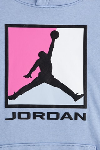 Sweat à capuche - Blanc, noir, bleu et rose