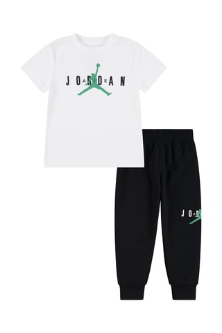 Tshirt et pantalon - Blanc, noir et vert