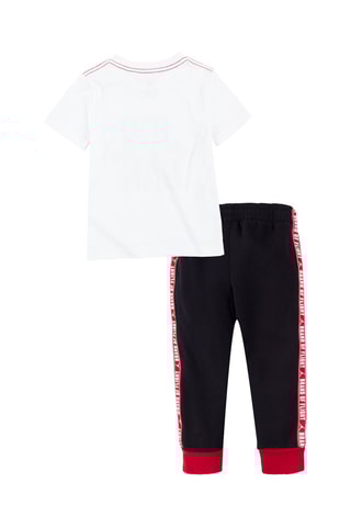 Tshirt et jogging - Blanc, noir et rouge